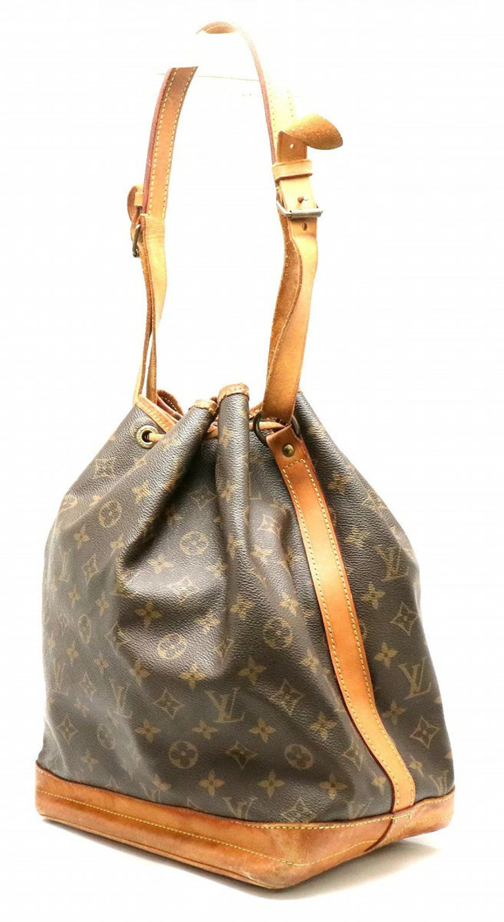 Louis Vuitton Shoulder Hobo Drawstring Bag Noe Monogram Brown
